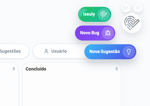Extensão da Issuly com ações de novo bug e nova sugestão